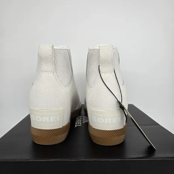 New Sorel Out N About Pull On Wedge Booties Leather Boots Women's Size 8 - Picture 4 of 8